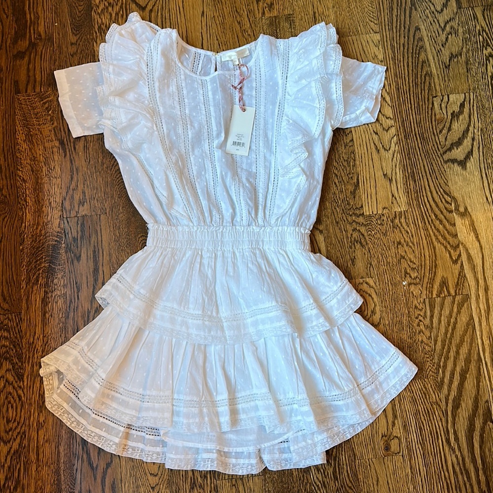 NWT LoveShackFancy Natasha Dress, XS, White